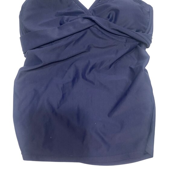 Athleta Navy Halter Tankini Swim Top 32D/DD Wired Bra - Picture 6 of 16